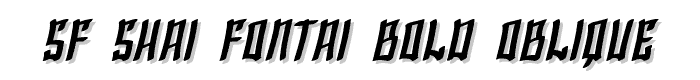SF Shai Fontai Bold Oblique font